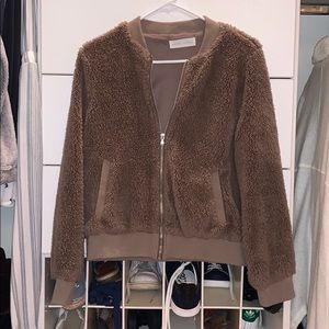Brown fuzzy jacket !!